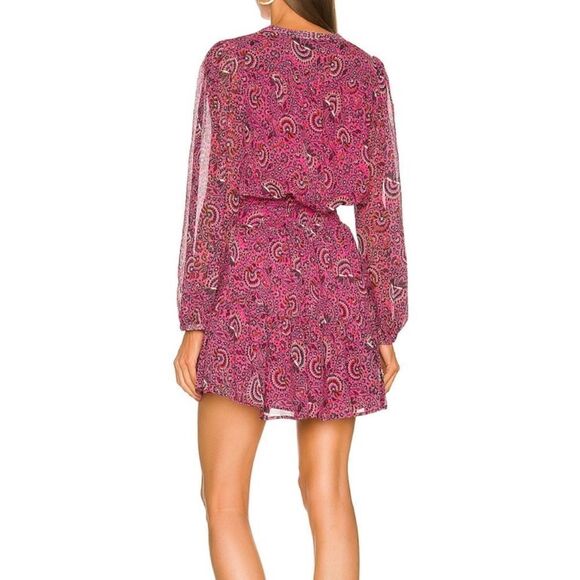 NWT ALC Sari Silk Mini Dress Pink Floral Size 2 Revolve - Picture 6 of 16